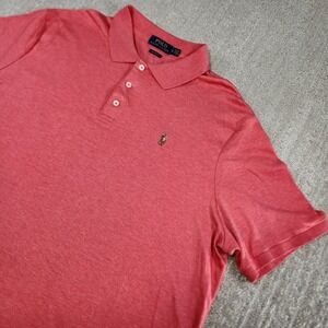 Polo Ralph Lauren Polo Shirt Men XL Pima Soft Touch Peach Flesh Pony Cotton